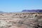 Dry rocky landscape in Provincial Ischigualasto Park, Argentina