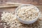 Dry rolled oat flakes oatmeal