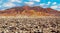 Dry salt flat crust surface, barren rugged red colorful mountains background, surreal beautiful landscape - Salar de Atacama,