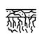 dry soil line icon vector illustration