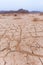 Dry soil. Wadi Ram cracked desert. Jordan landscape