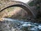 Dry stone medieval bridge in Andorra.