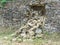 Dry stone wall collapsed  requires restoration work