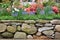 Dry Stone Wall and Colorful Garden