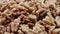 Dry walnut background, close up nut, rotation. Food background