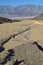 Dry wash in Black Mountains desert landscape Death Valley