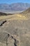 Dry wash in Black Mountains desert landscape Death Valley