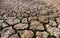 Dry water crisis deep cracks land symbolize hot weather