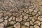 Dry water crisis deep cracks land symbolize hot weather