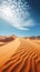 Dry yellow sand, African adventure, Saharas blue sky, Morocco