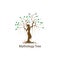 Dryad tree logo isolated. mythology tree vector illustration