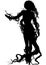 Dryad woman silhouette