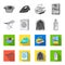 Dryer, washing machine, clean clothes, bleach. Dry cleaning set collection icons in monochrome,flat style vector symbol