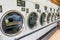 Dryers at laundromat