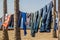 Drying clothes on island of goree