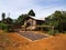 Drying Coffee Seeds in Coffee Farm Village Harvest House.Travel