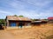 Drying Coffee Seeds in Coffee Farm Village Harvest House.Travel