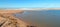 Drying seagrass on isthmus of sand between Pacific ocean and Santa Maria river at Rancho Guadalupe Sand Dunes - California USA