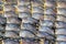 Drying snakeskin gourami fishs in threshing basket