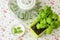 Drying using electrical dehydrator machine for drying food and herbs at home.