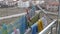 Drying washed clothes on the balcony in the summer