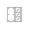 Drywall installation line outline icon