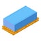 Drywall stack icon isometric vector. Wall construction