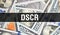 DSCR text Concept Closeup. American Dollars Cash Money,3D rendering. DSCR at Dollar Banknote. Financial USA money banknote