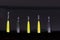 DSL router close up with five signal lights