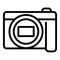 Dslr camera icon, outline style