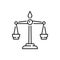 Dual balance scales legal service, justice icon