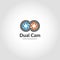 Dual Camera Logo is a modern mobile photography logo with infinity camera concept