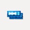 Dual channel memory sticks blue material design icon