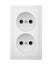 Dual electrical socket Type C. Receptacle from South America.