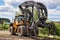 Dual function grapple skidder outdoors