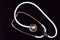 Dual head stethoscope isolated on black