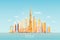 Dubai abstract skyline