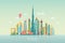 Dubai abstract skyline