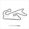 Dubai Autodrome circuit, Dubai. Motorsport race track vector map