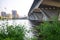 Dubai Bridge view over a lagoon