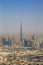 Dubai Burj Khalifa building Downtown copyspace vertical portrait