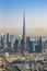 Dubai Burj Khalifa building Downtown vertical aerial view photography