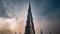 Dubai Burj Khalifa: A Modern, Futuristic Skyscraper Illuminated at Night generated by AI