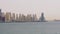 Dubai city day time marina beach view palm panorama 4k uae