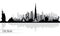 Dubai city skyline silhouette background