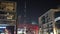 Dubai City Walk at night - modern district with restaurants and shops - Dubai Coca Cola Arena