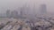Dubai cityscape during sand storm day to night timelapse