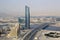 Dubai D1 Tower Business Bay Bridge aerial view photography