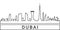 Dubai detailed skyline icon. Element of Cities for mobile concept and web apps icon. Thin line icon for website design and