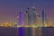 Dubai - The evening Marina towers